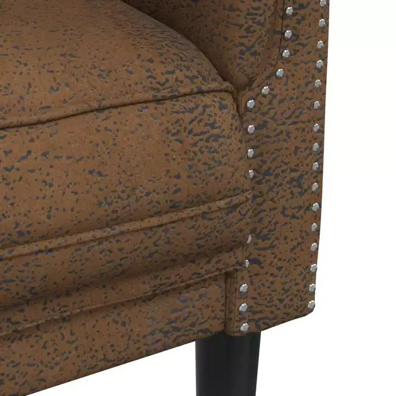 vidaXL Velvet Sofa Set - 2pc Brown Settee and Armchair, Modern Living Room Furniture with Sturdy Legs and Plush Comfort