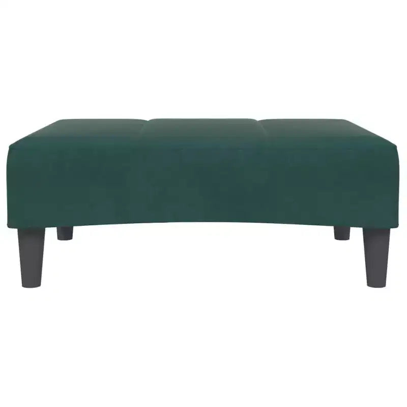 vidaXL 2-Seater Sofa Bed with Footstool - Dark Green Velvet, Convertible, Ideal for Living Rooms, Home Theatres, Apartments