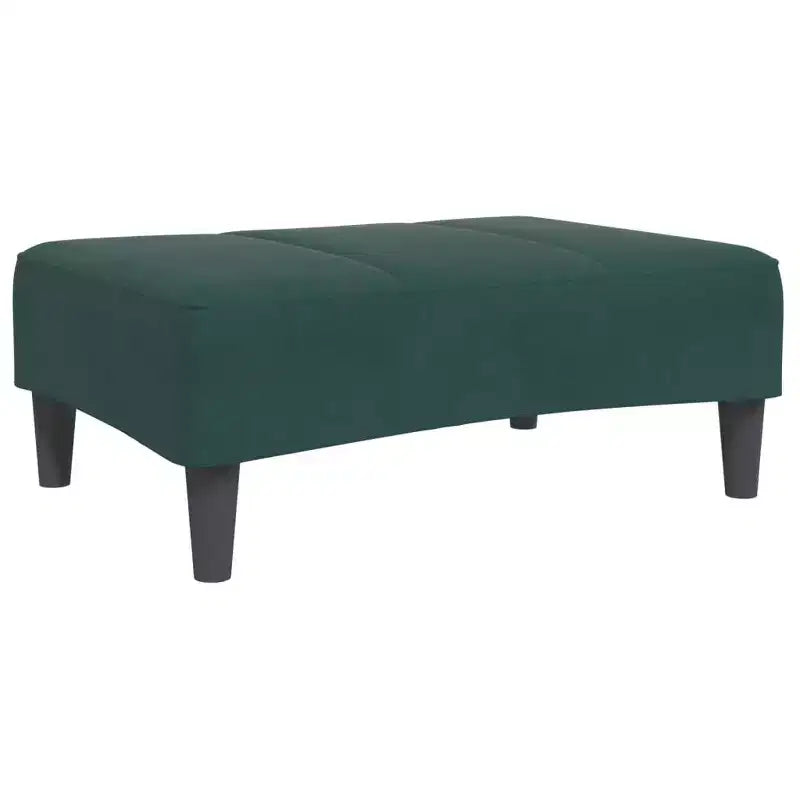 vidaXL 2-Seater Sofa Bed with Footstool - Dark Green Velvet, Convertible, Ideal for Living Rooms, Home Theatres, Apartments