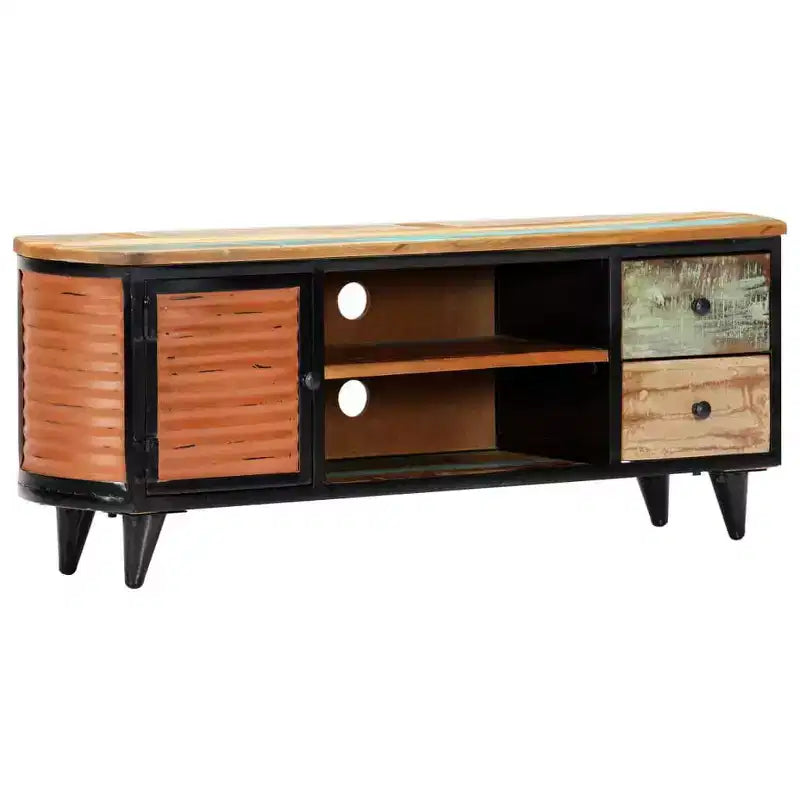 vidaXL TV Cabinet Multicolor with natural wood grain