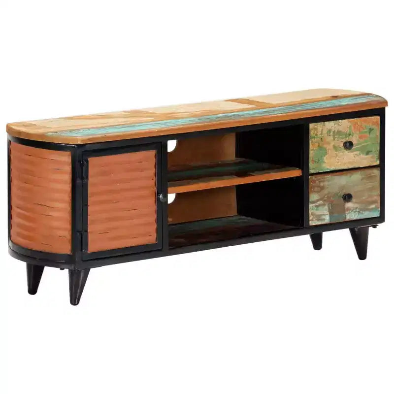 vidaXL TV Cabinet Multicolor with natural wood grain