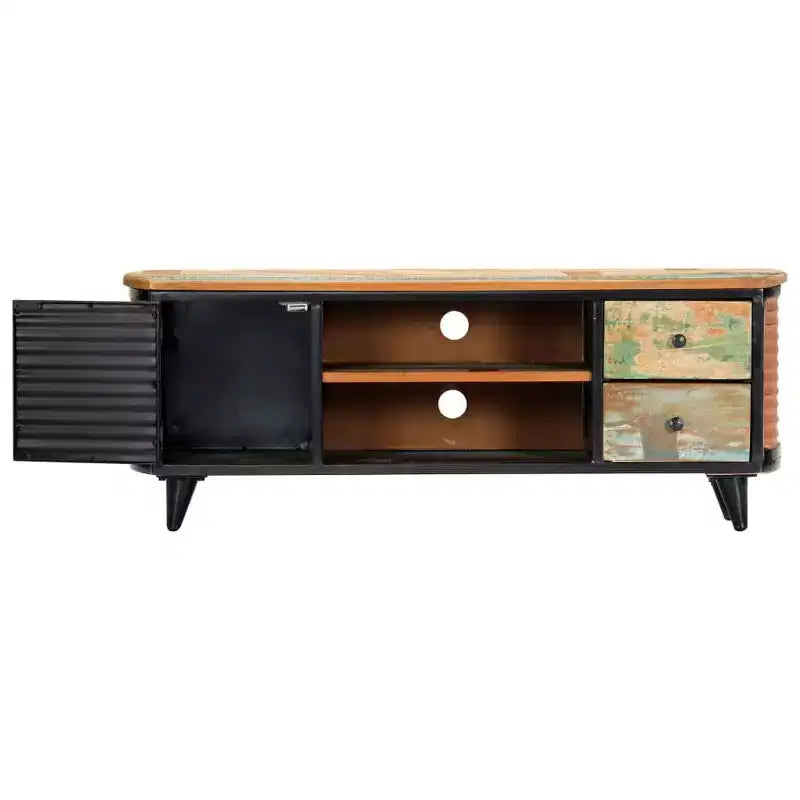vidaXL TV Cabinet Multicolor with natural wood grain