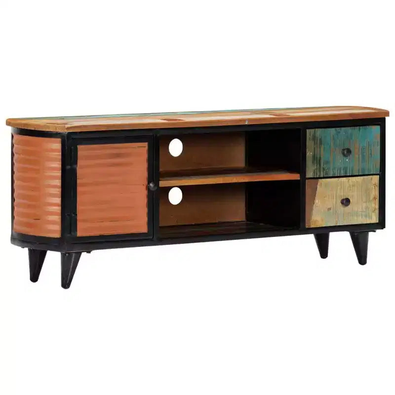 vidaXL TV Cabinet Multicolor with natural wood grain