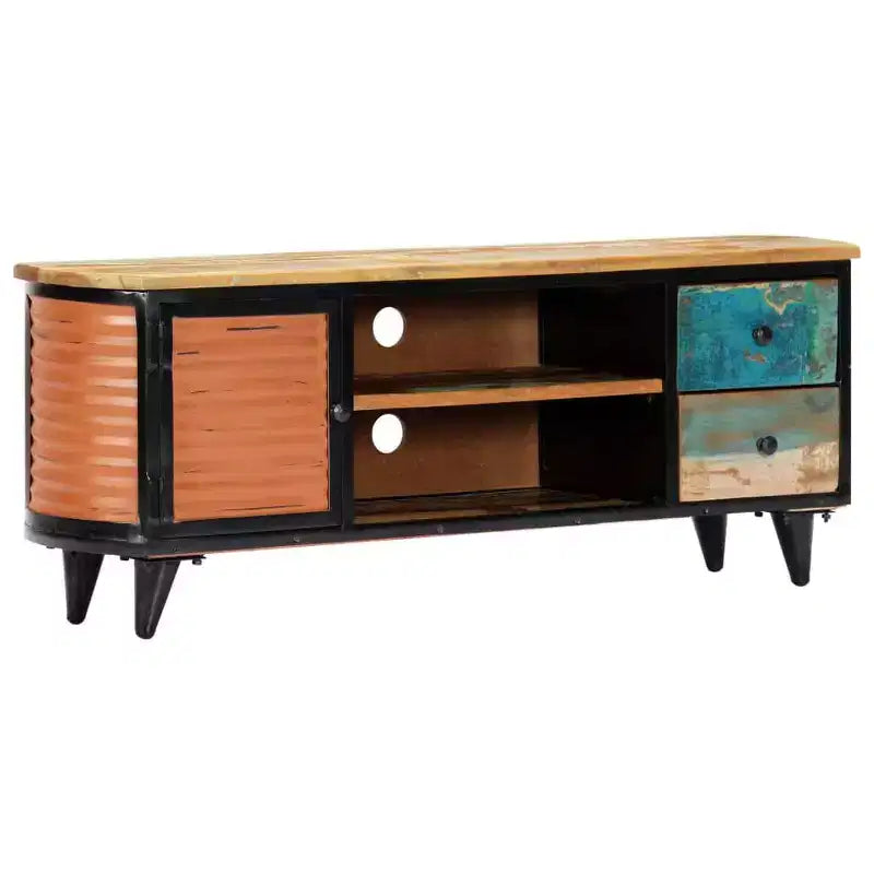 vidaXL TV Cabinet Multicolor with natural wood grain