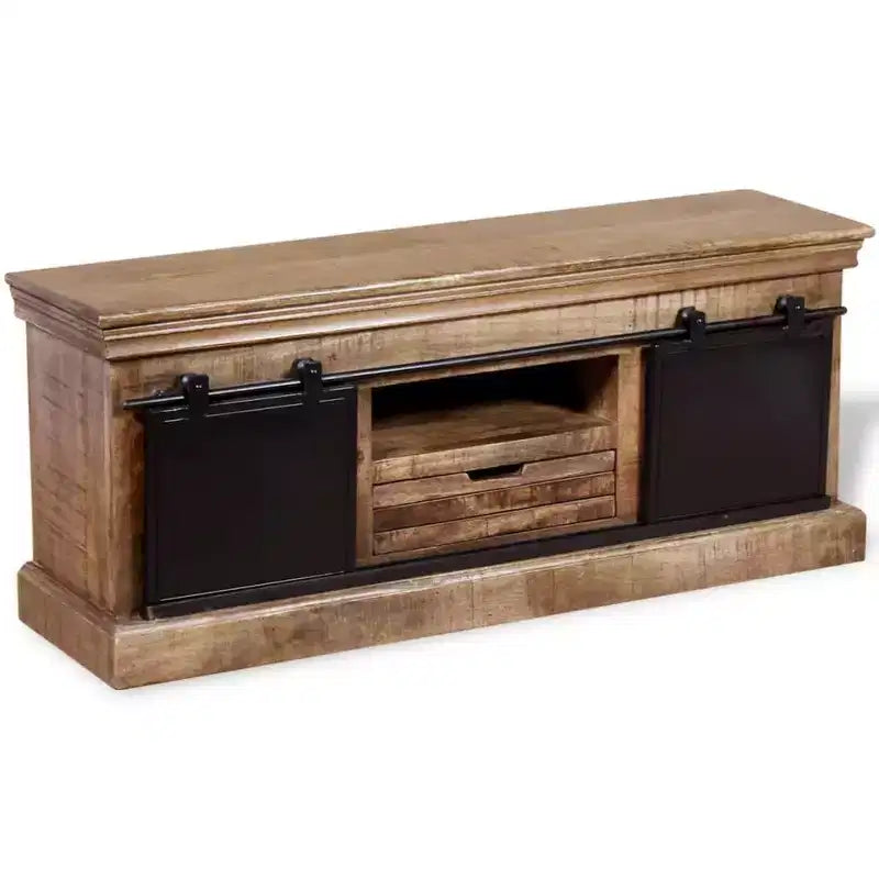 vidaXL TV Cabinet Multicolor Solid mango wood 43.3 x 11.8 x 17.7 in