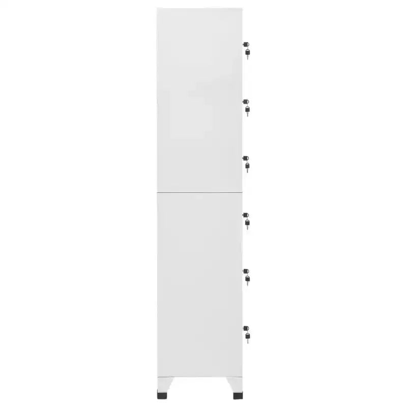 vidaXL Locker Cabinet Gray Steel Tall Locker Cabinet Rectangular