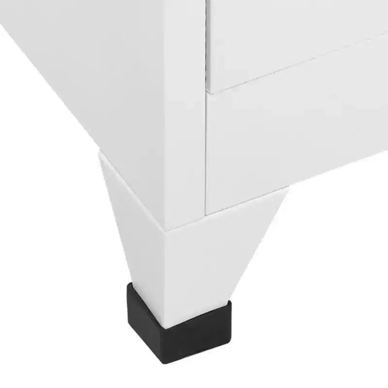 vidaXL Locker Cabinet Gray Steel Tall Locker Cabinet Rectangular