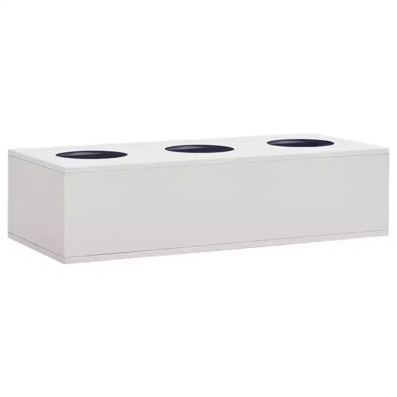 vidaXL Cabinet With Planter Box Light Grey Steel and Tempered Glass Medium