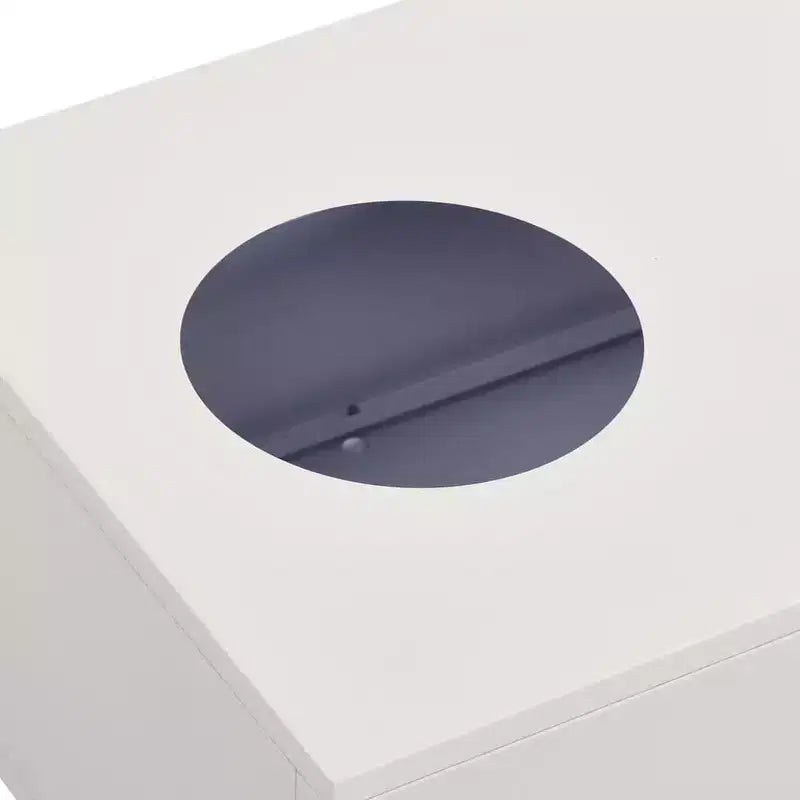 vidaXL Cabinet With Planter Box Light Grey Steel and Tempered Glass Medium