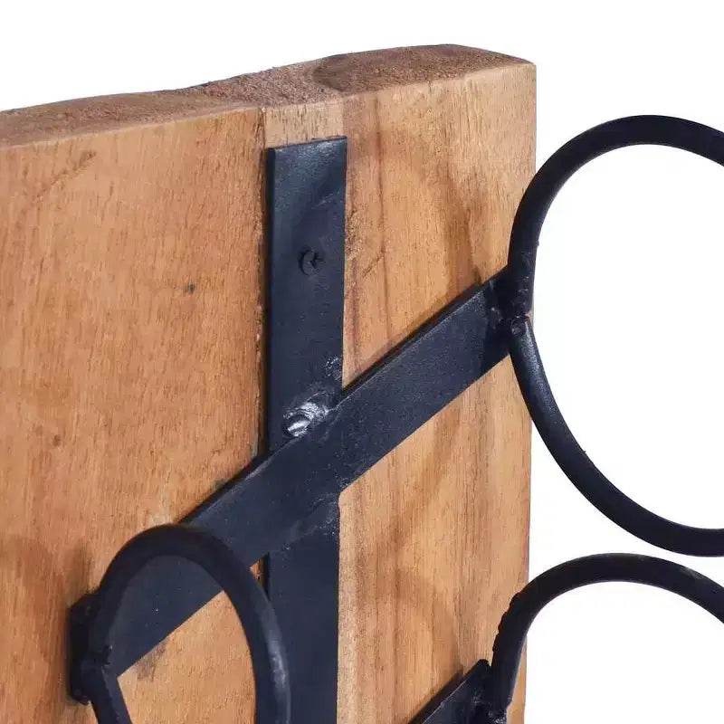 vidaXL Wine Rack for 6 Bottles 13.8x13.8x39.4 Solid Teak Wood