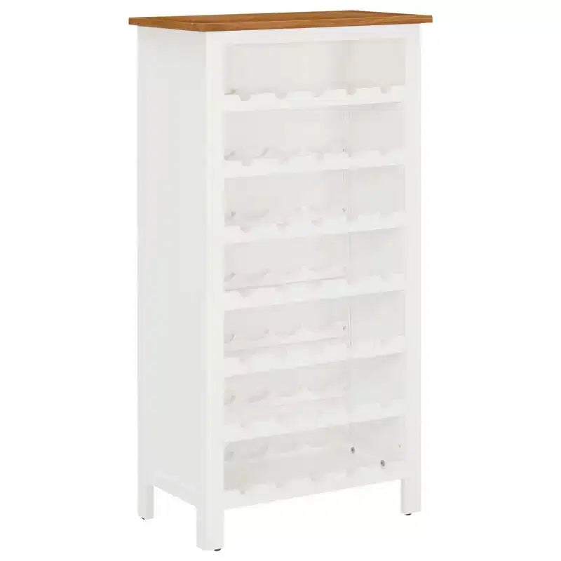 vidaXL Wine Cabinet Bottle Holder Floor Wine Cabinet Organizer Solid Oak Wood