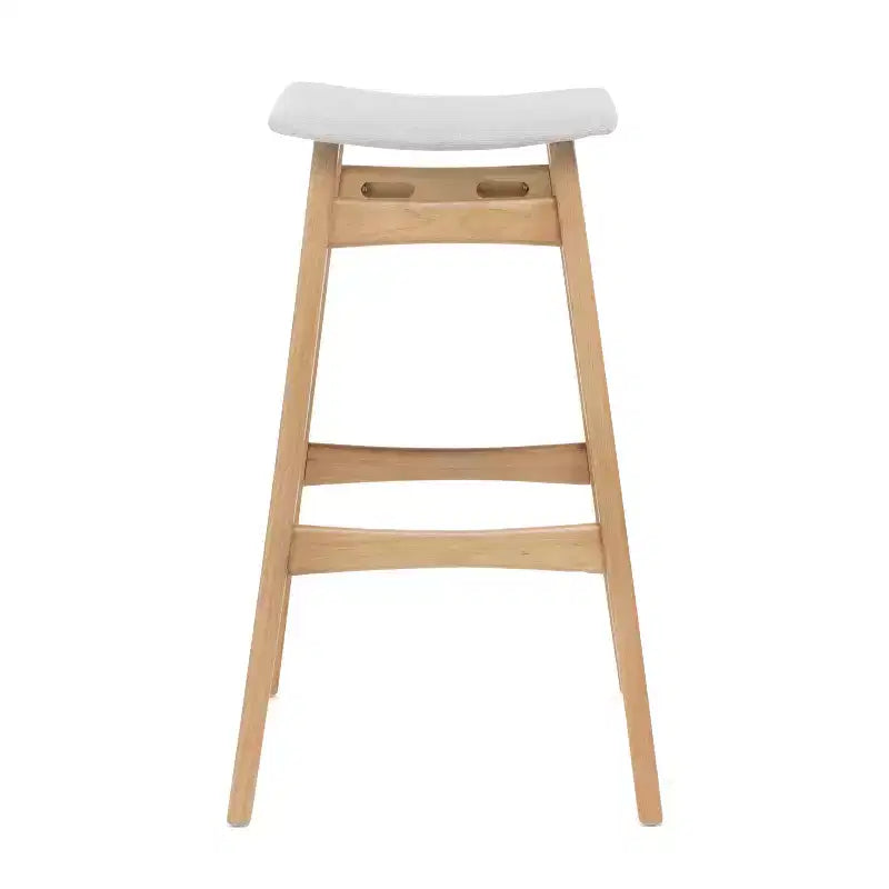 GDFStudio Elise Mid-Century Modern Fabric Upholstered 29.5 Inch Backless Barstools (Set of 2)
