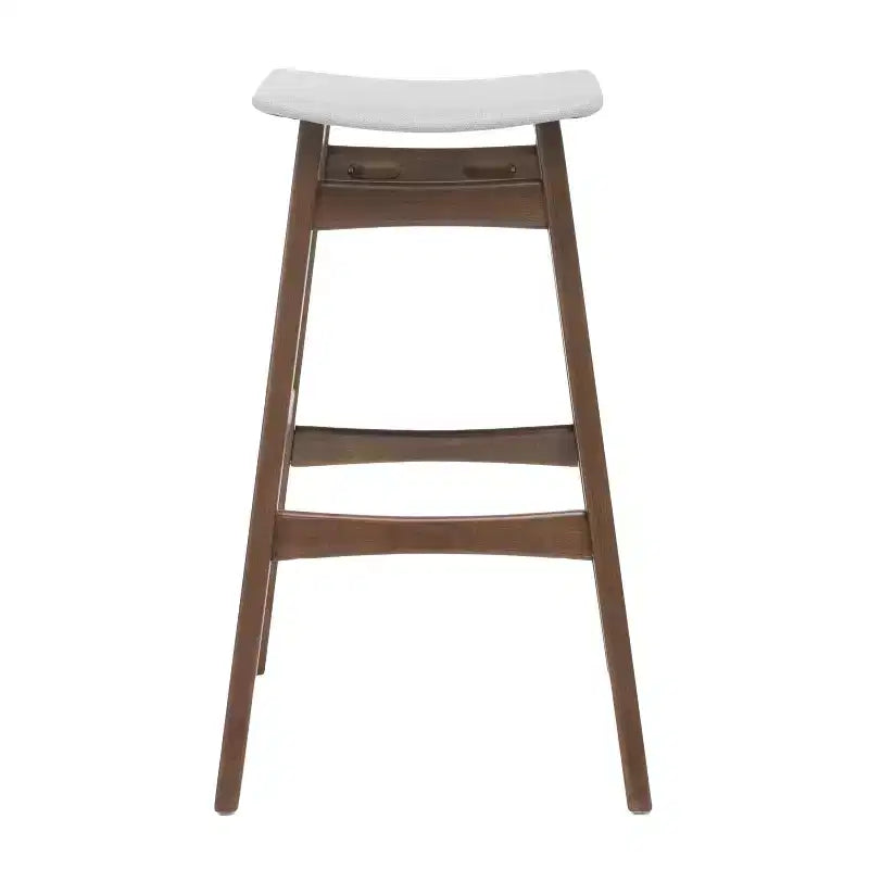 GDFStudio Elise Mid-Century Modern Fabric Upholstered 29.5 Inch Backless Barstools (Set of 2)