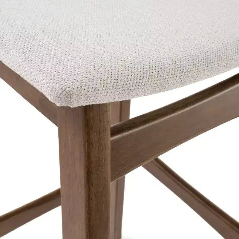GDFStudio Elise Mid-Century Modern Fabric Upholstered 29.5 Inch Backless Barstools (Set of 2)