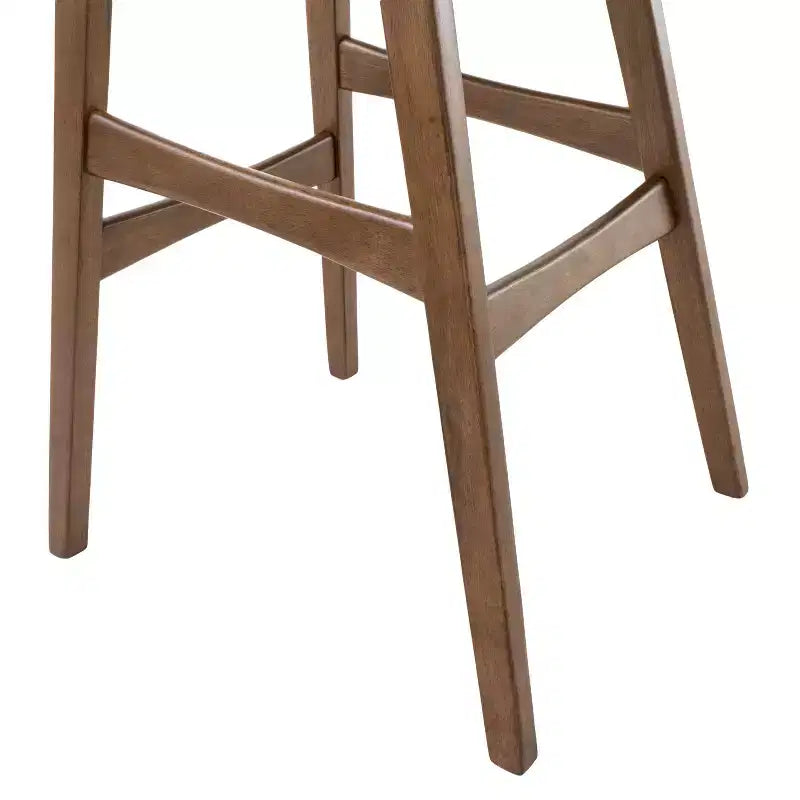 GDFStudio Elise Mid-Century Modern Fabric Upholstered 29.5 Inch Backless Barstools (Set of 2)