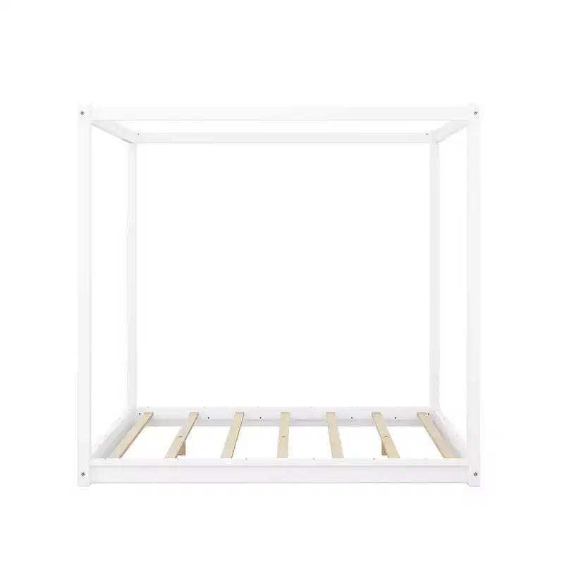 Whisen Queen Size Canopy Platform Bed with Support Legs