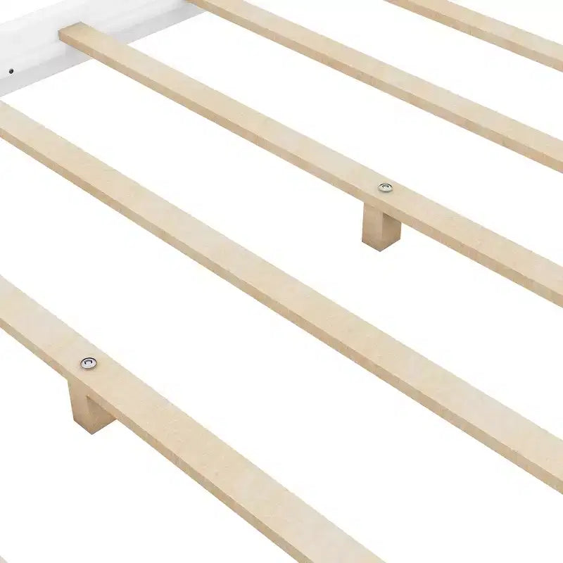 Whisen Queen Size Canopy Platform Bed with Support Legs
