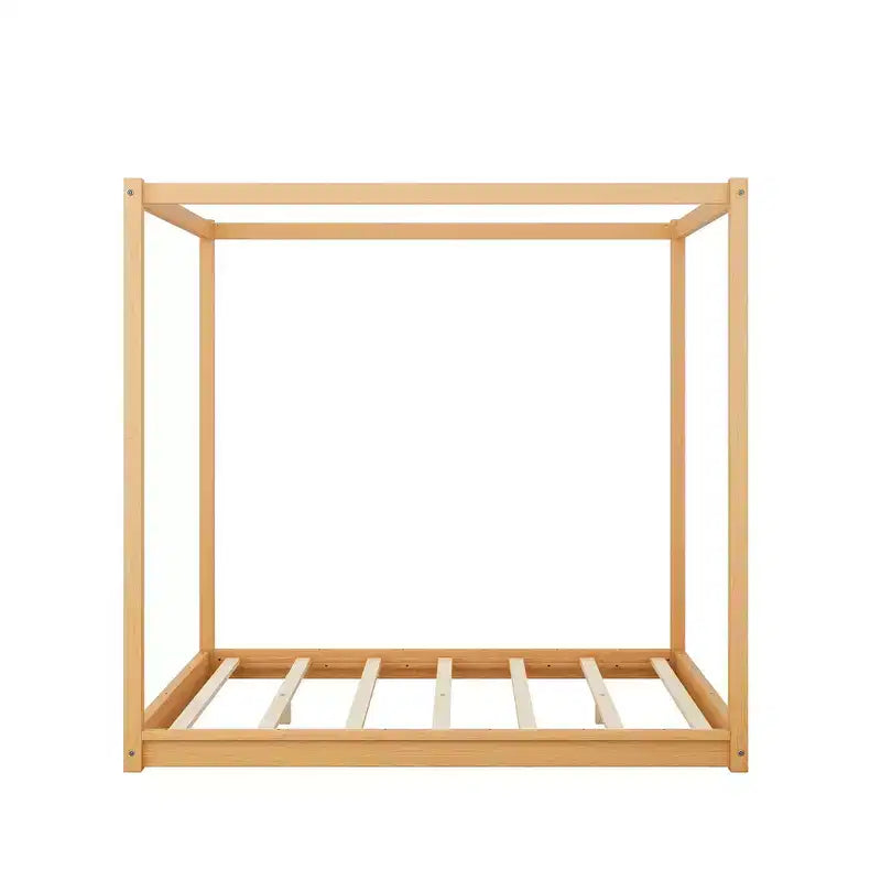 Whisen Queen Size Canopy Platform Bed with Support Legs