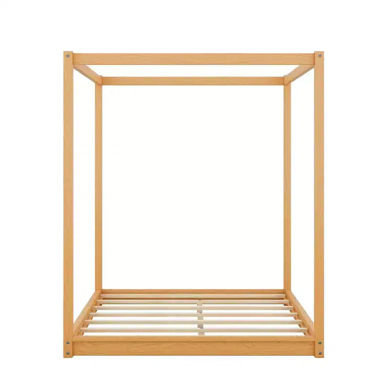 Whisen Queen Size Canopy Platform Bed with Support Legs