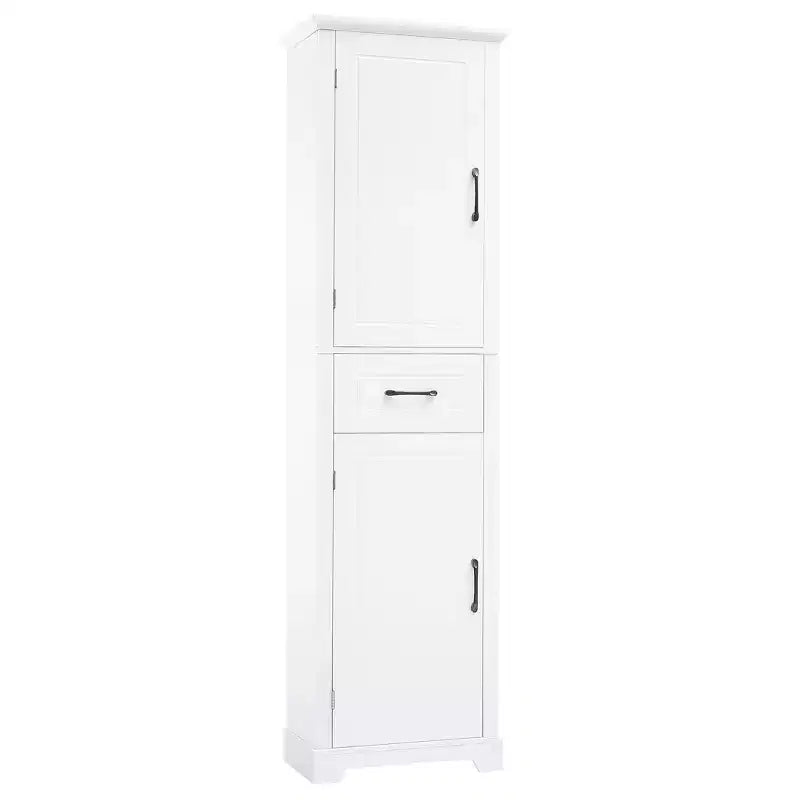 Meuble Haut de Salle de Bain Whisen avec 2 Portes et Étagères Réglables