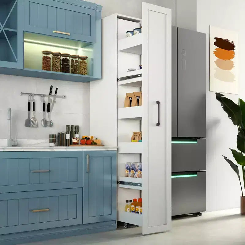 GDFStudio Collei Chariot de cuisine haut moderne à 6 niveaux avec roulettes