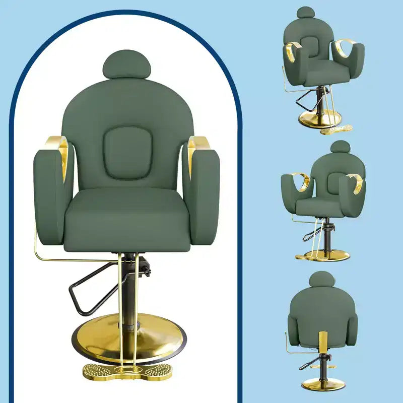 360Swivel Barber Chair Salon Chair, Height Adjustable Reclining Barber Chair, Spa Beauty Equipment, Heavy Duty Swivel Styling Chair