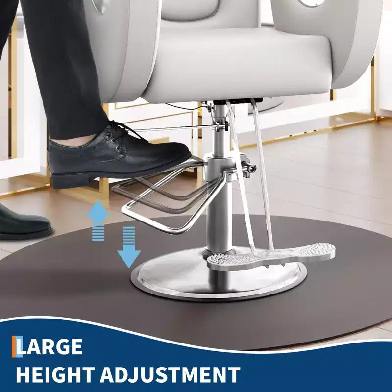 360Swivel Barber Chair Salon Chair, Height Adjustable Reclining Barber Chair, Spa Beauty Equipment, Heavy Duty Swivel Styling Chair