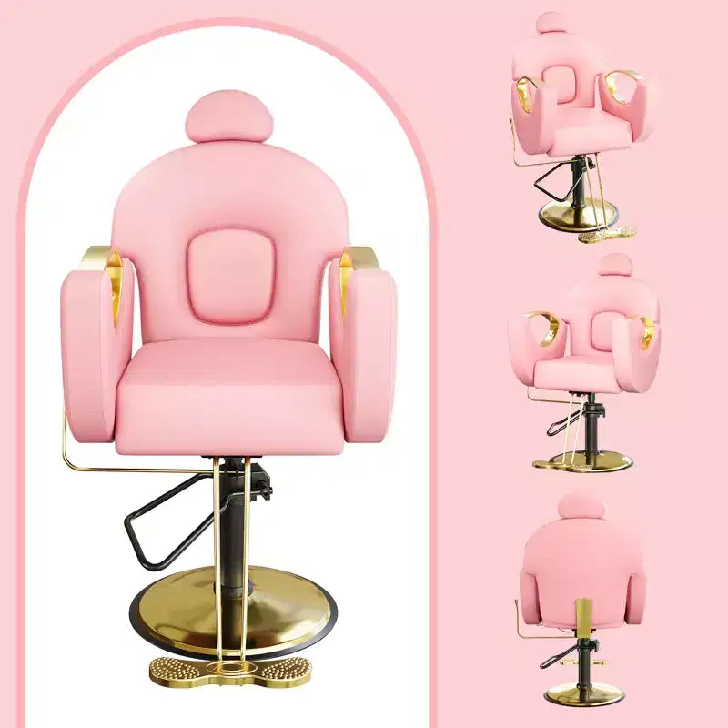 360Swivel Barber Chair Salon Chair, Height Adjustable Reclining Barber Chair, Spa Beauty Equipment, Heavy Duty Swivel Styling Chair