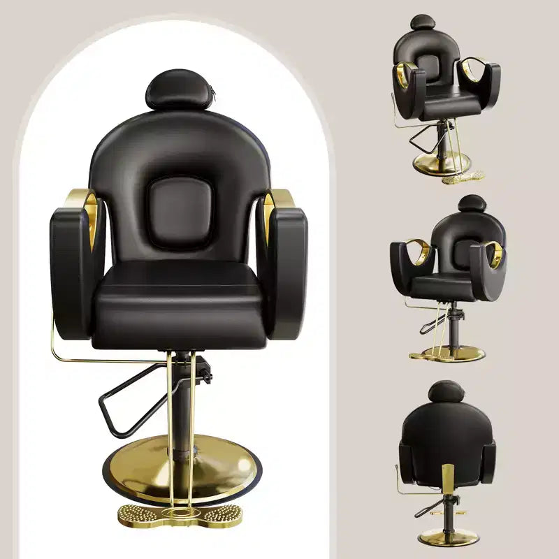 360Swivel Barber Chair Salon Chair, Height Adjustable Reclining Barber Chair, Spa Beauty Equipment, Heavy Duty Swivel Styling Chair