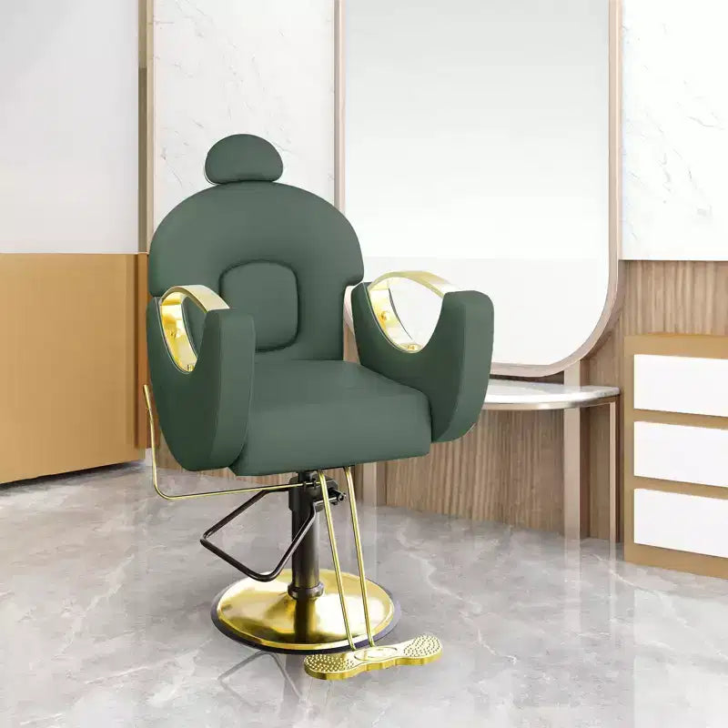 360Swivel Barber Chair Salon Chair, Height Adjustable Reclining Barber Chair, Spa Beauty Equipment, Heavy Duty Swivel Styling Chair