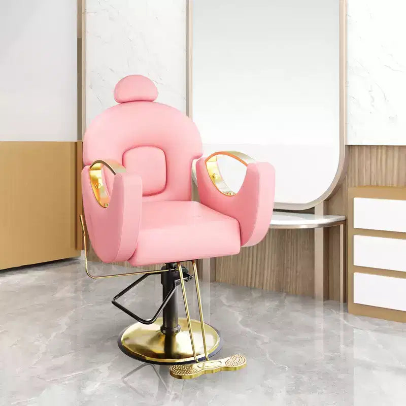 360Swivel Barber Chair Salon Chair, Height Adjustable Reclining Barber Chair, Spa Beauty Equipment, Heavy Duty Swivel Styling Chair