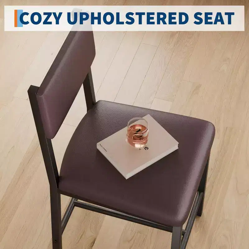 3 pcs Dining Table Set , with 2 Upholstered Chairs and Bench