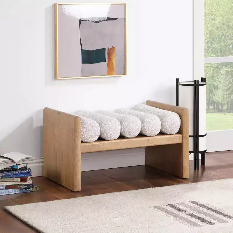 Meridian Furniture,Waverly Boucle Fabric Bench