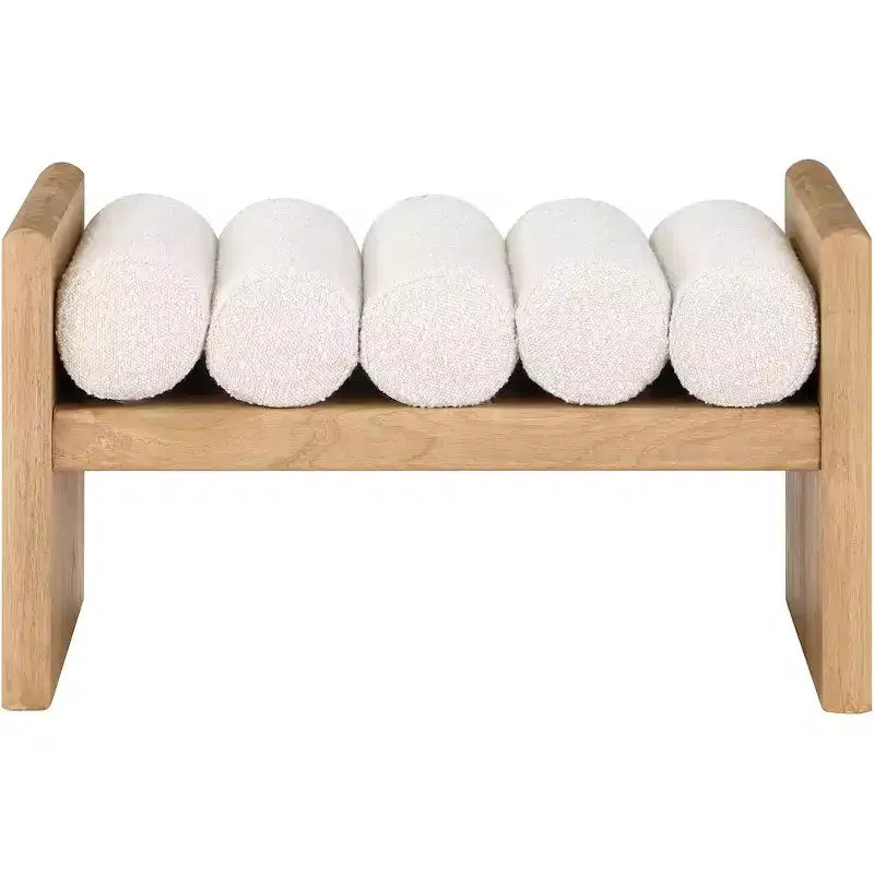 Meridian Furniture,Waverly Boucle Fabric Bench