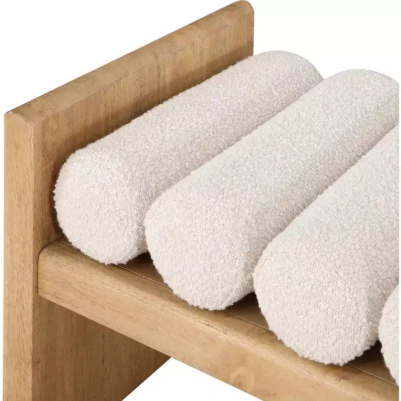 Meridian Furniture,Waverly Boucle Fabric Bench