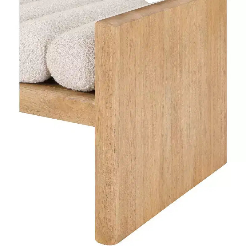 Meridian Furniture,Waverly Boucle Fabric Bench