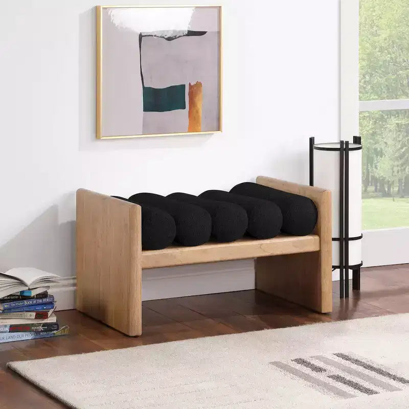 Meridian Furniture,Waverly Boucle Fabric Bench