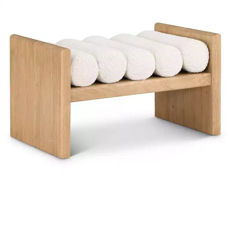 Meridian Furniture,Waverly Boucle Fabric Bench