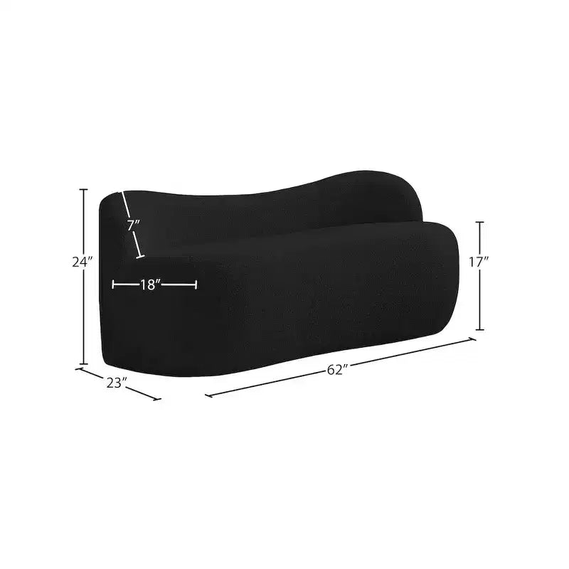 Meridian Furniture,Flair Boucle Fabric Bench