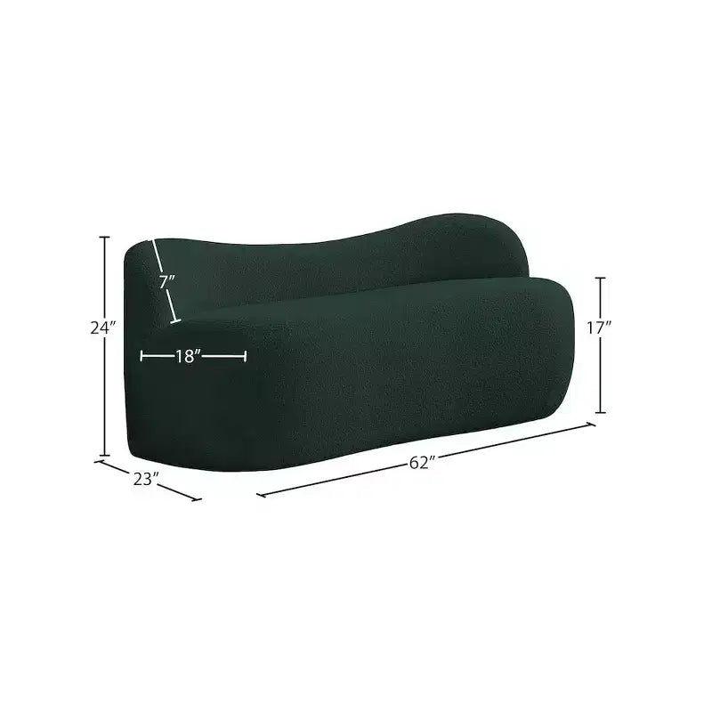Meridian Furniture,Flair Boucle Fabric Bench