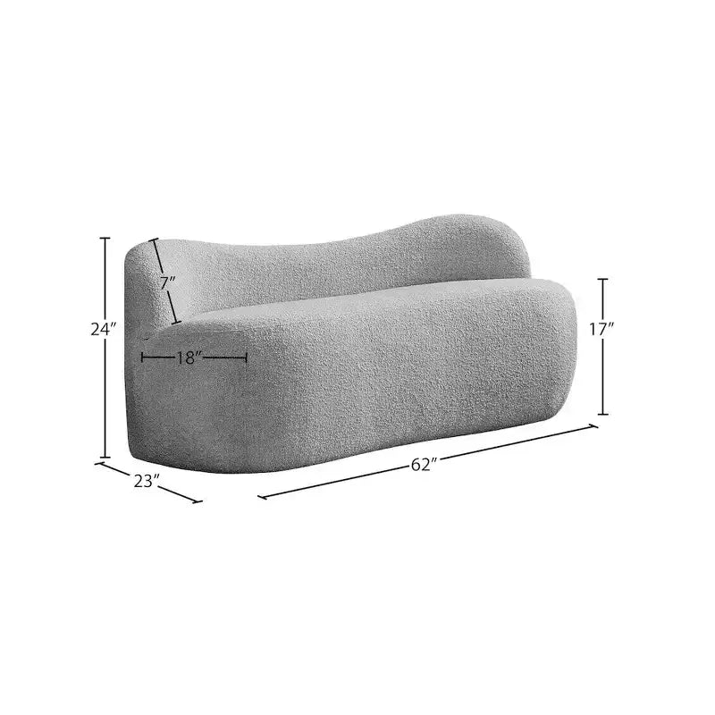 Meridian Furniture,Flair Boucle Fabric Bench