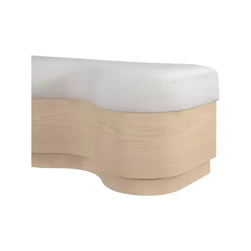 Meridian Furniture,Savoy Velour Fur Fabric Bench