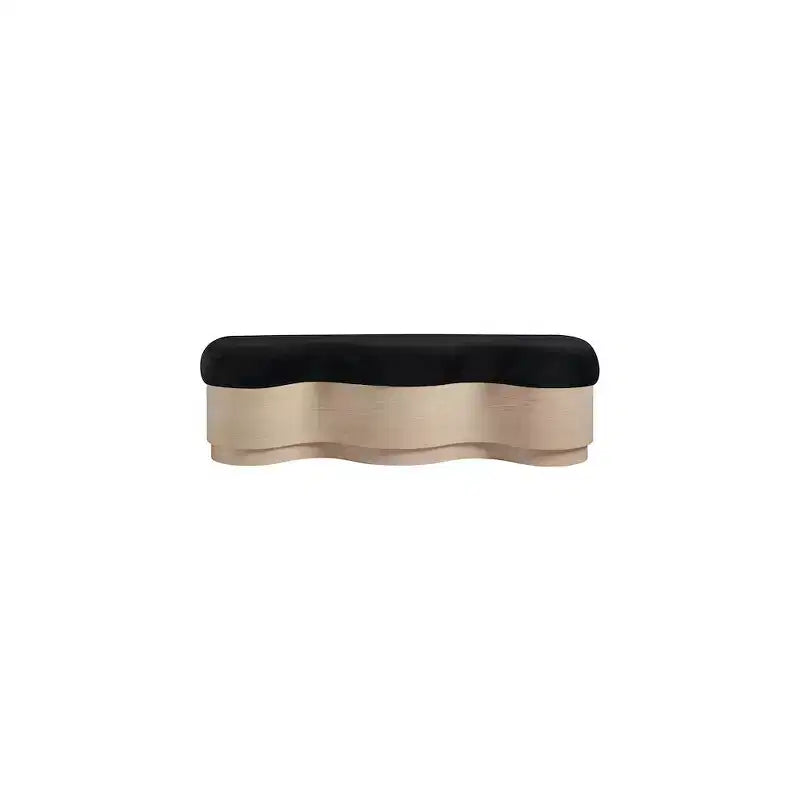Meridian Furniture,Savoy Velour Fur Fabric Bench