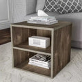 Lavish Home Modern Stackable Modular Cube End Table with Shelves