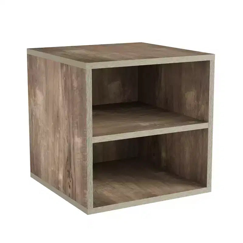 Table d'appoint cube modulaire empilable moderne Lavish Home avec étagères