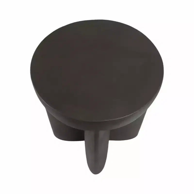 End Table, Side Table, or Small Night Stand for Home Decor - Contemporary Concrete Bedside Table with Sculpted Base for Small Spaces - 19 Gray