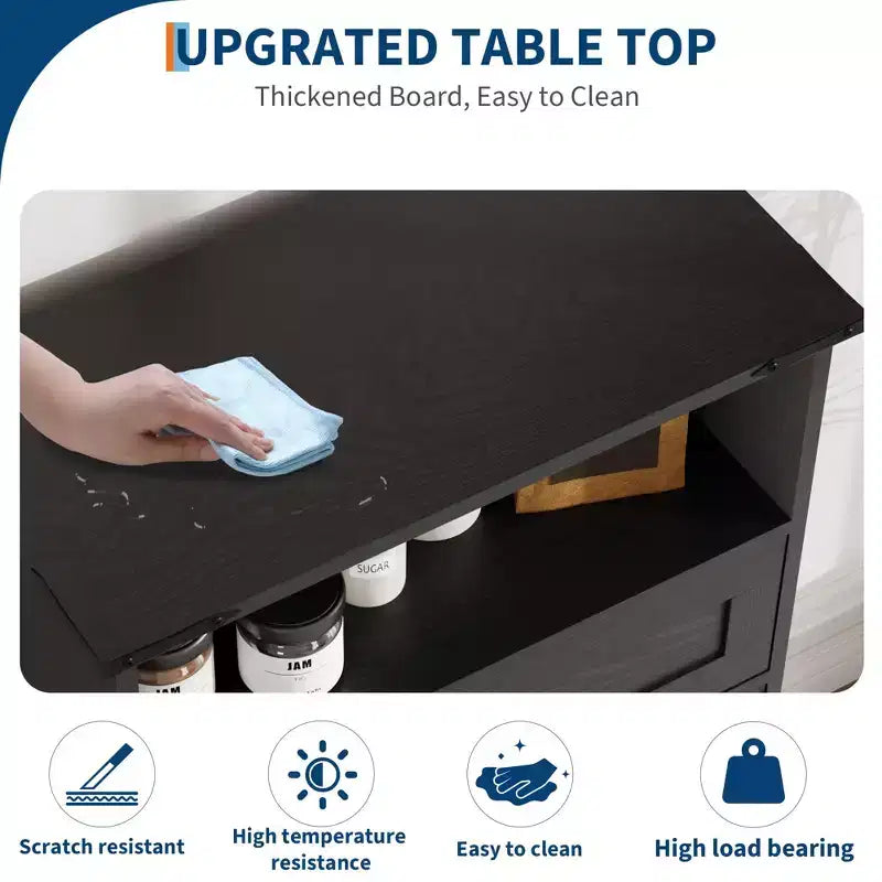 Farmhouse Bathroom Cabinet with Doors and Drawers,Freestanding Storage Cabinet