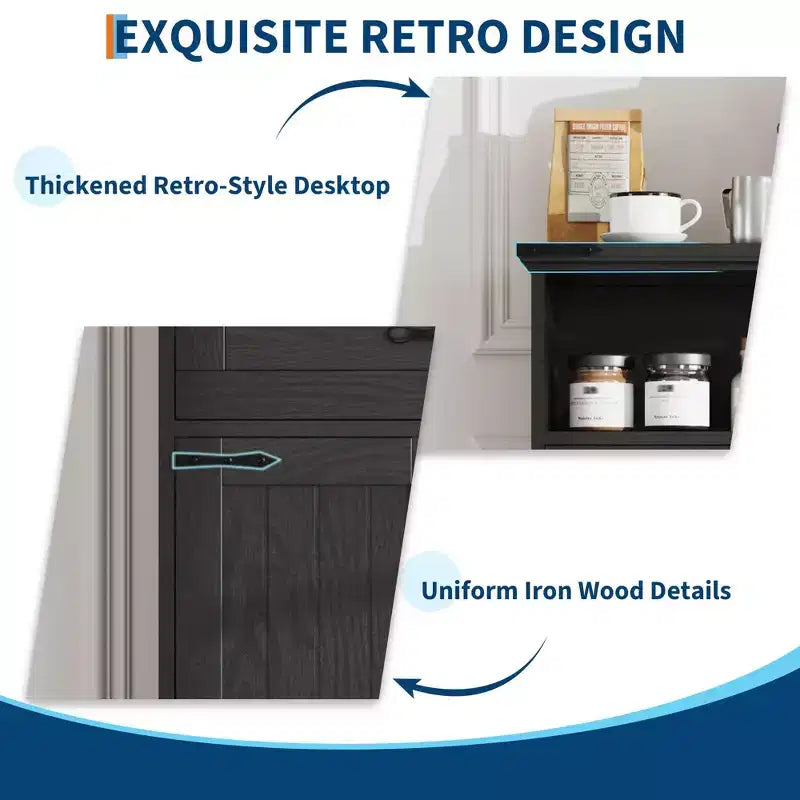 Farmhouse Bathroom Cabinet with Doors and Drawers,Freestanding Storage Cabinet