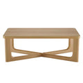 HomeRoots 50 Natural Solid Wood Cross Legs Coffee Table