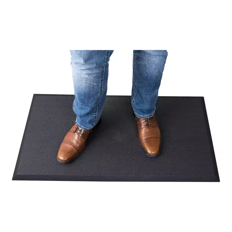 Stand Up Desk Store Standing Desk Anti-Fatigue Comfort Floor Mat Cushion (Black, 35 x 19.5 and 5/8 thick)